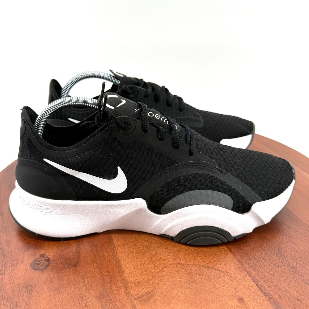 Nike SuperRep Go Training Shoes Black White HIIT Crossfit CJ0860-101 Women 11.5